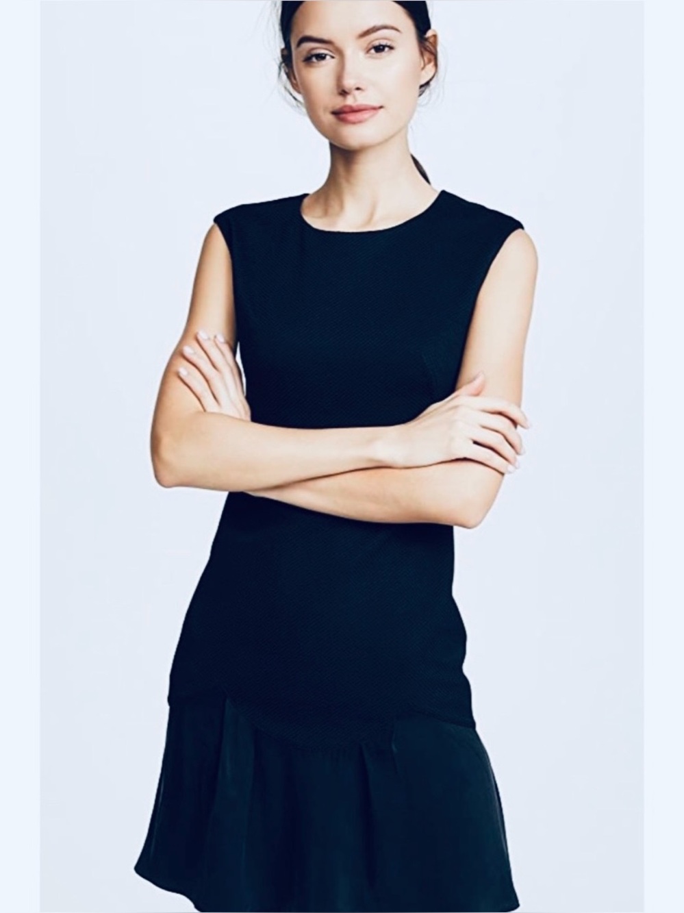 NWT Rebecca Taylor Cap Sleeve Minidress in Navy